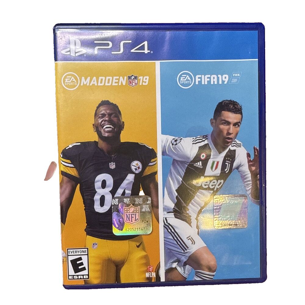 Madden NFL 19 and FIFA 19 Sony PlayStation 4 PS4 Dual Game Pack CIB